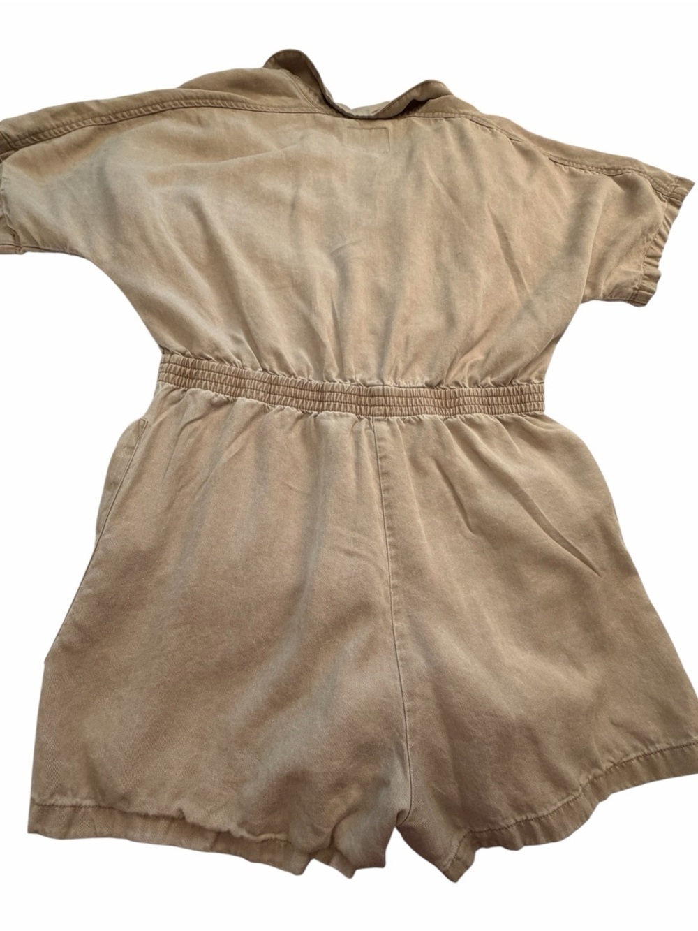 Primark Beige Utility short-sleeve romper / playsuit-Size 10 - Picture 7 of 8